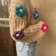 Kardigan w kwiatki, sweter oversize, sweter 100% naturalny, handmade. Sweter z alpaką