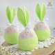 Króliczek jajo wielkanocne, dekoracja wiosenna, króliczek do koszyczka wielkanocnego, zielony