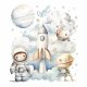 Space Adventure - Kosmos, Naklejki Na Ścianę Dla Dzieci - Zestaw 1