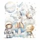 Space Adventure - Kosmos, Naklejki Na Ścianę Dla Dzieci - Zestaw 1