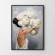 Plakat Dziewczyna kobieta portret kwiaty - format 40x50 cm