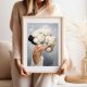 Plakat Dziewczyna kobieta portret kwiaty - format 50x70 cm