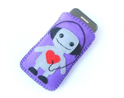 Filcowe etui na telefon Robot dla Pani Agaty