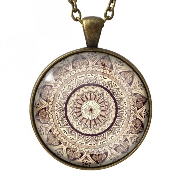 Mandala - duży medalion z łańcuszkiem - Egginegg