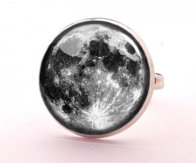 Pełnia Księżyca - pierścionek regulowany - Egginegg