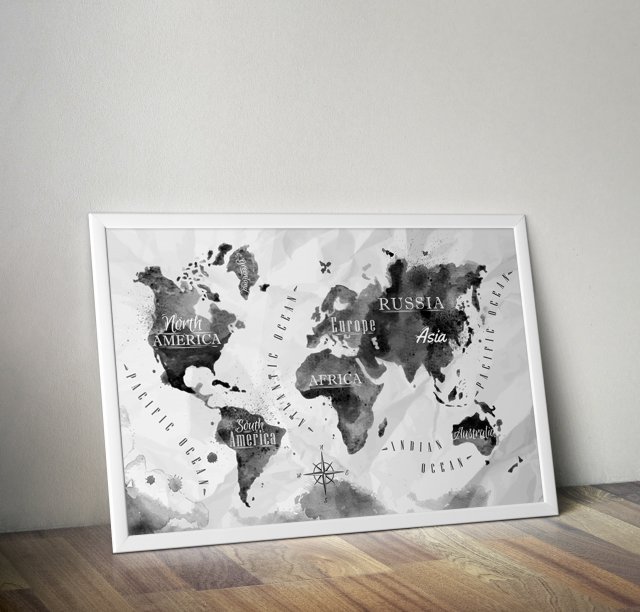 Plakat Mapa Świata 50x40