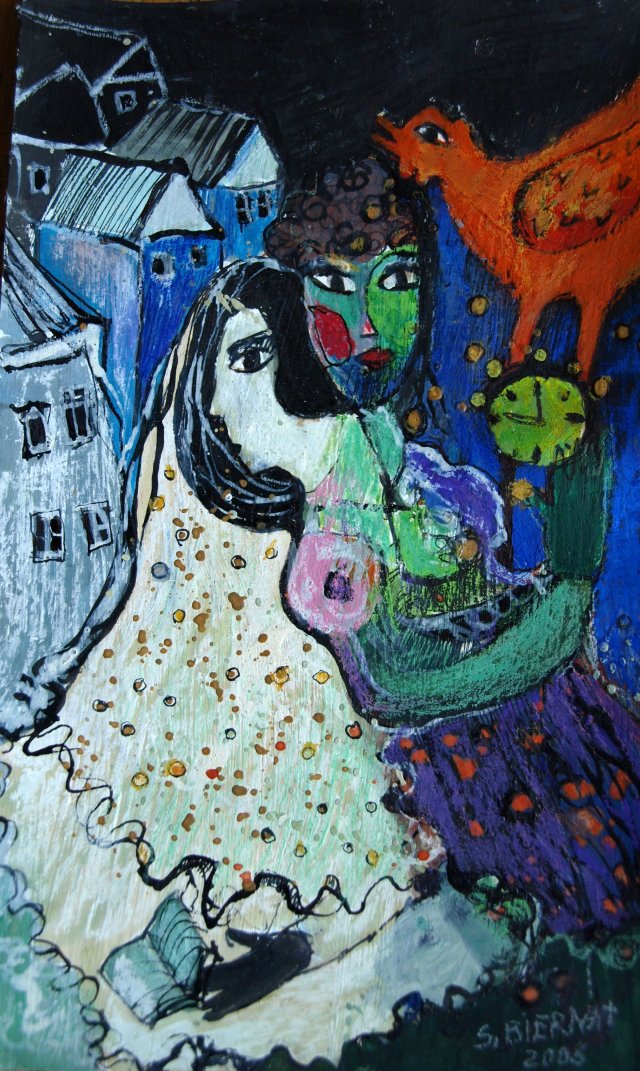 Chagallowskie inspiracje ilustracja