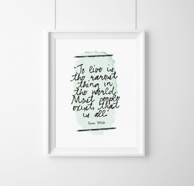 PLAKAT–To live is the rarest..A3