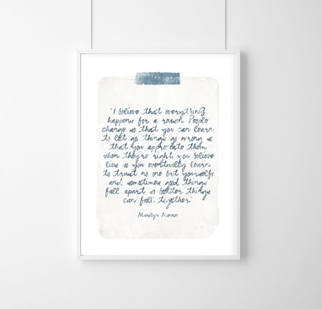 PLAKAT Marilyn Monroe quote..A3