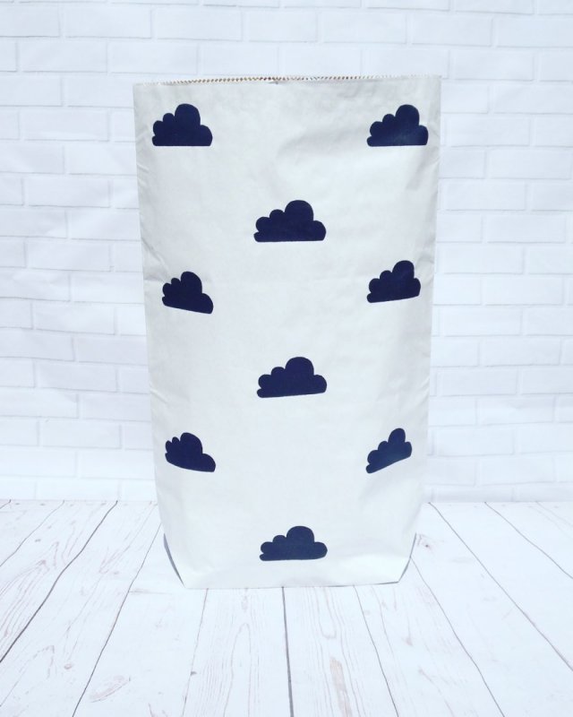Worek papierowy  torba papierowa chmury  - 70 cm
