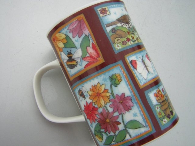the garden  Dunoon  design by Louise Rawlings Fine Bone China Made in England