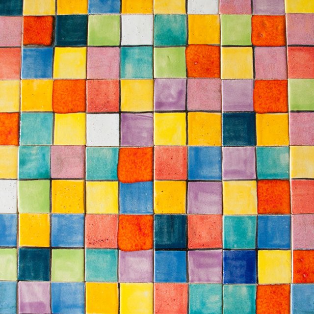 kafle kolorowa mozaika ręcznie malowana