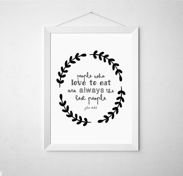 PLAKAT DO KUCHNI "PEOPLE WHO LOVE TO EAT" A3