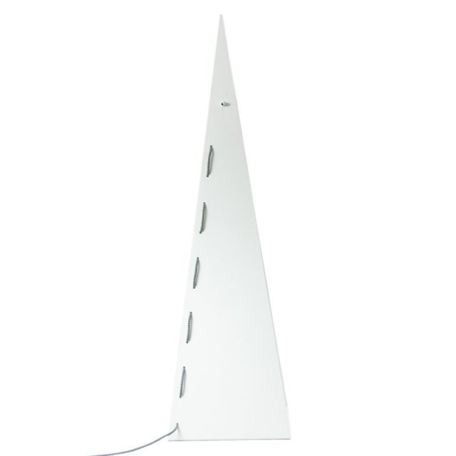 Geometryczna podłogowa lampa stalowa ARROW BIG biała