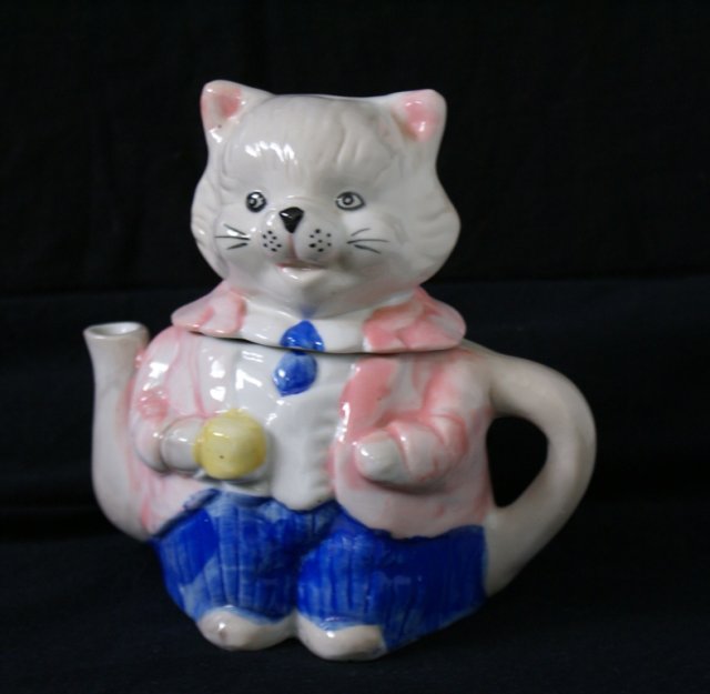 ➺ ➻ ➼Kolekcjonerski czajniczek Kot  ➼ Porcelana