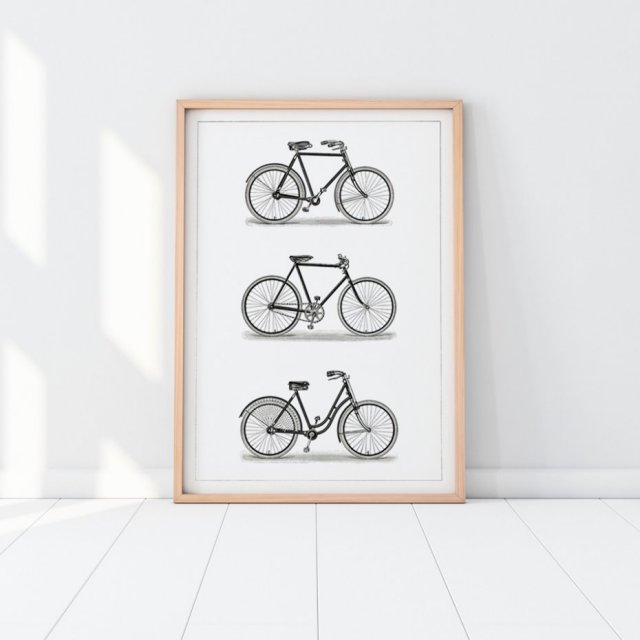 Plakaty do dekoracji restauracji kawiarni rower rowery 30x40 cm