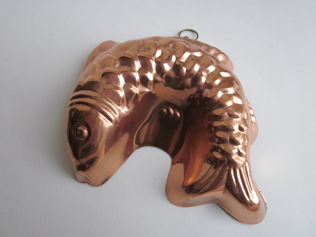 złoto rybko - sygnowana TAGUS PORTUGAL  metalowa forma do pieczenia -dekoracyjna  i użytkowa