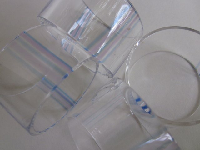 Designerskie hand made glass -zestaw dwóch  oryginalnych serwetników szklanych - para dla pary  ;)