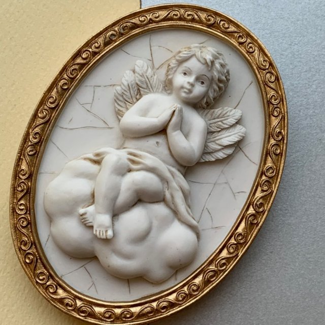 Świat w miniaturze - Cherubin ❀ڿڰۣ❀ Obrazek z masy alabastrowej
