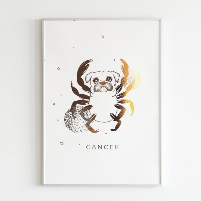 CANCER - MIEDZIANY PLAKAT (21x30)