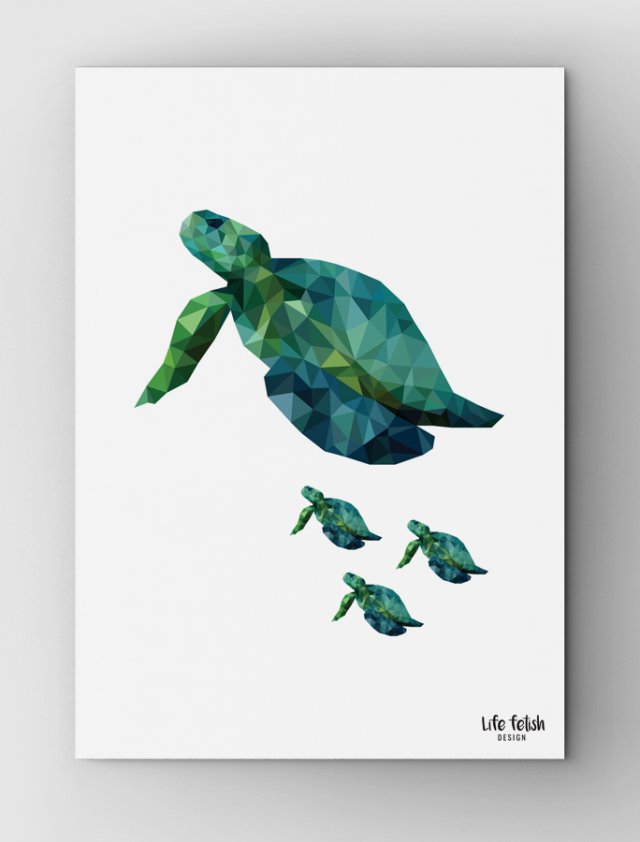 Żółwie Outline A4