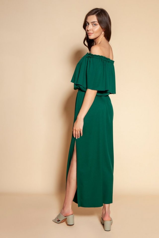 Długa sukienka hiszpanka - SUK200 zielona