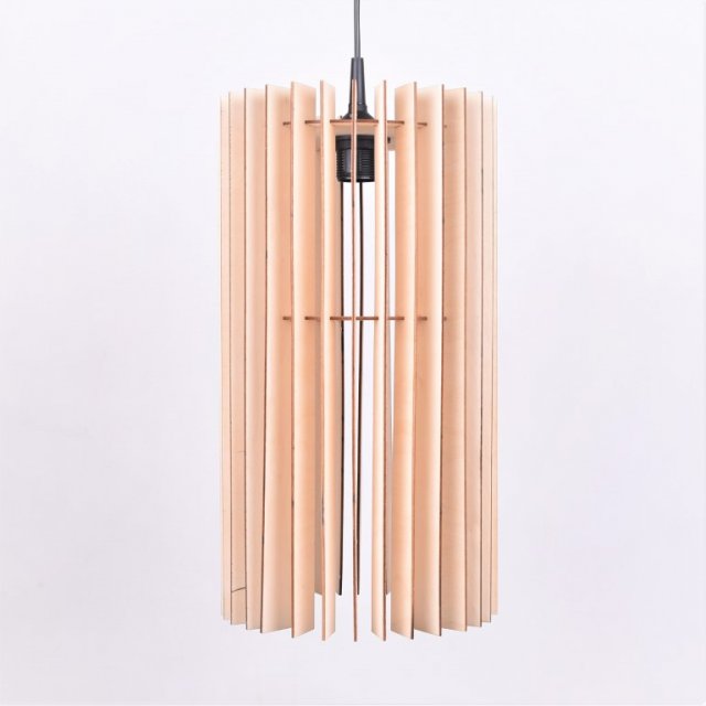 Lampa ażurowa LED drewniana sufitowa wisząca abażur plafon żyrandol Prosta ze sklejki skandynawska