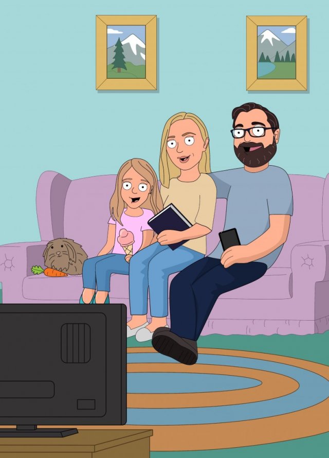 Family Guy portret dla par, portret rodzinny, portret personalizowany