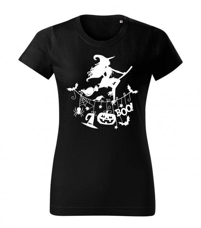 Czarna Halloweenowa Koszulka T-shirt L