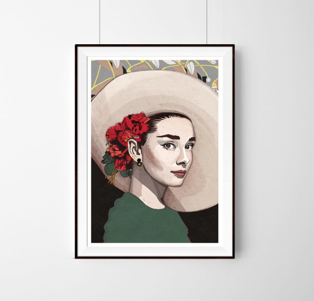 Audrey Hepburn | llustration art | A2
