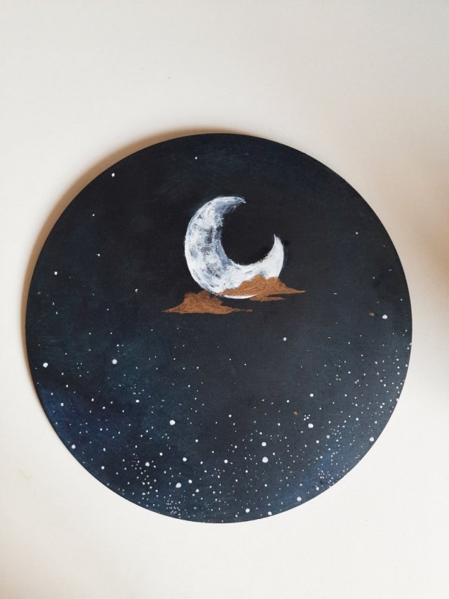 Obraz, obrazek okrągły "Księżycowa Noc"