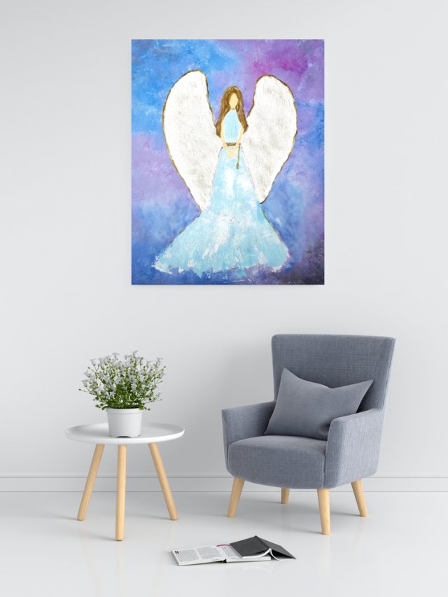 Obraz ręcznie malowany Anioł A018
