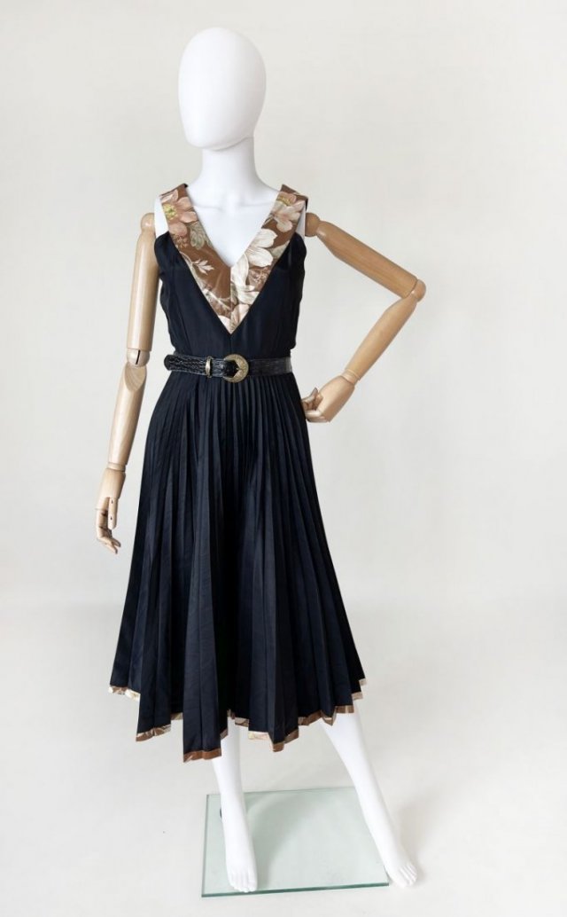 Plisowana sukienka vintage lata 70-te 70's