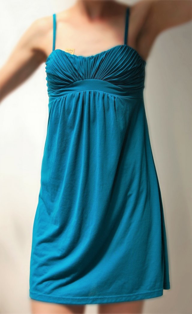 Sukienka letnia H&M, 36 S morska zieleń, wiskoza, boho