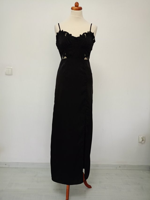 WILD HONEY* elegancka czarna sukienka S