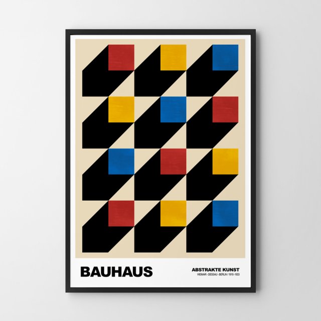 Plakat Bauhaus geometria v2 30x40 cm