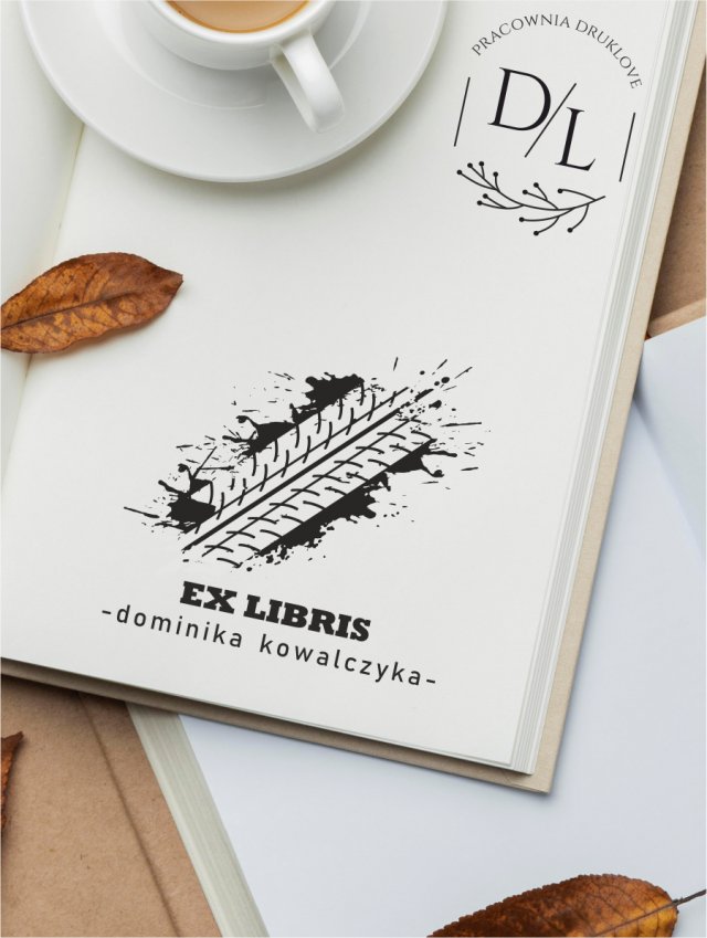 Stempel Ex Libris Exlibris personalizowany Opona