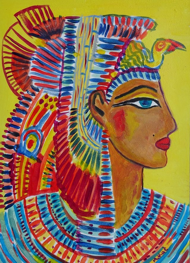 obraz do salonu portret faraona starożytny Egipt