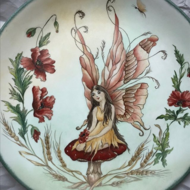 Kobieta motyl - Ręczna malatura ❀ڿڰۣ❀ Obraz na porcelanie - PIĘKNY