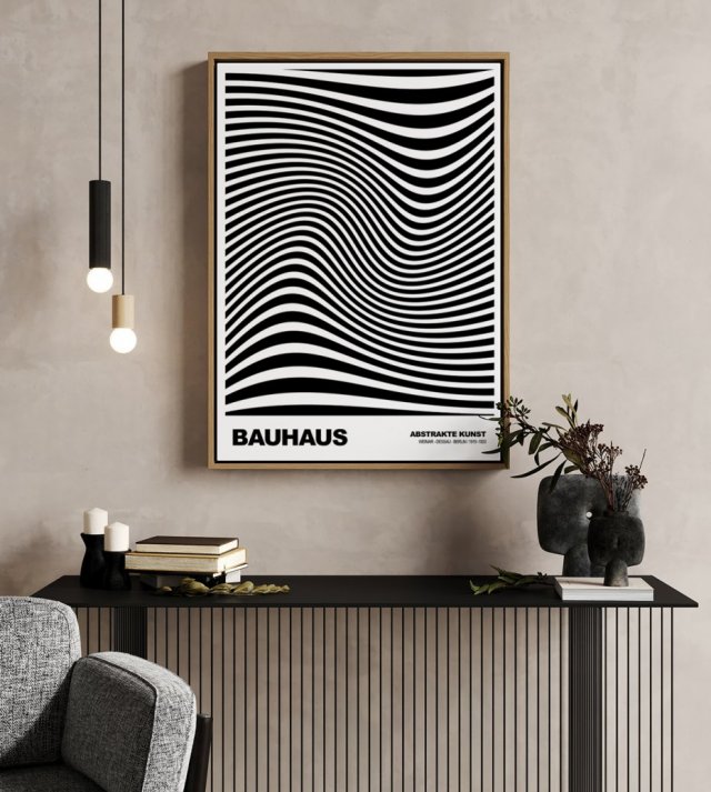 Plakat Bauhaus geometria v4 40x50 cm