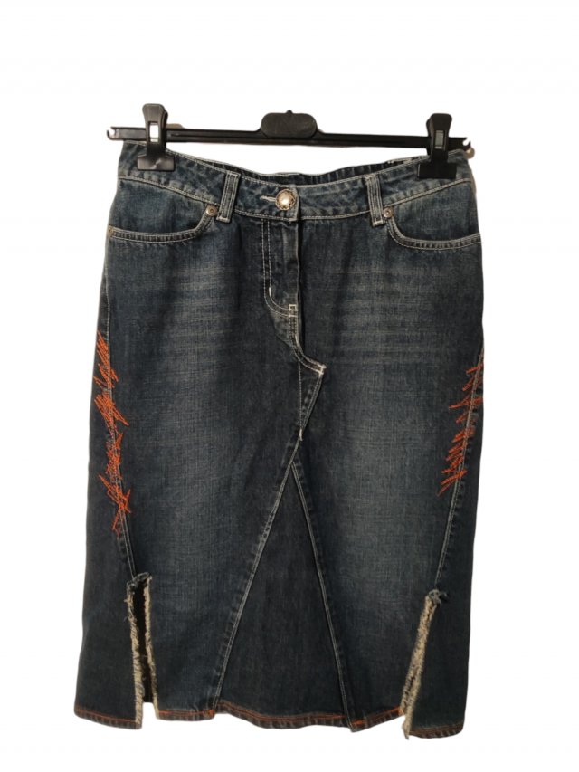 Ciemnogranatowa jeansowa spódnica M