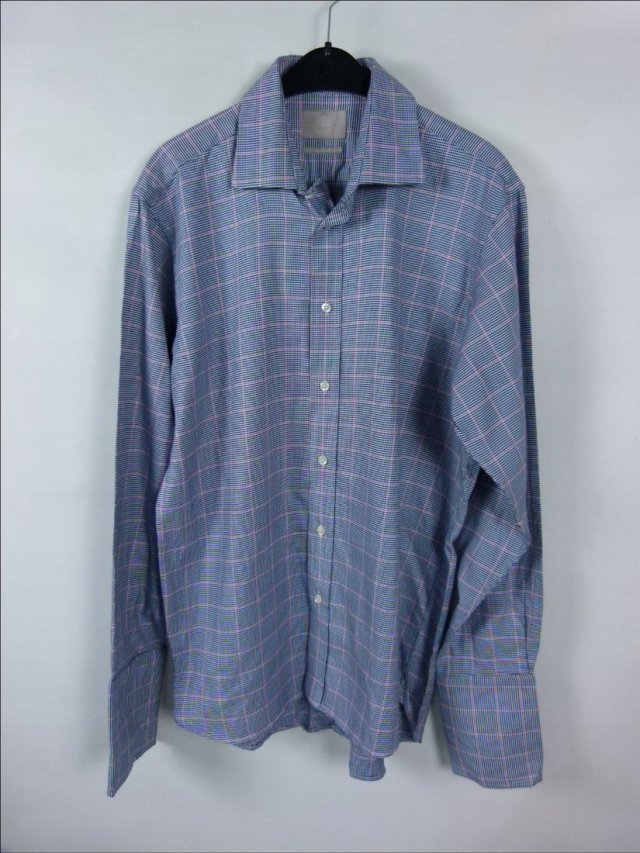 Savoy Taylors Guild koszula krata bawełna / 16 - L/XL