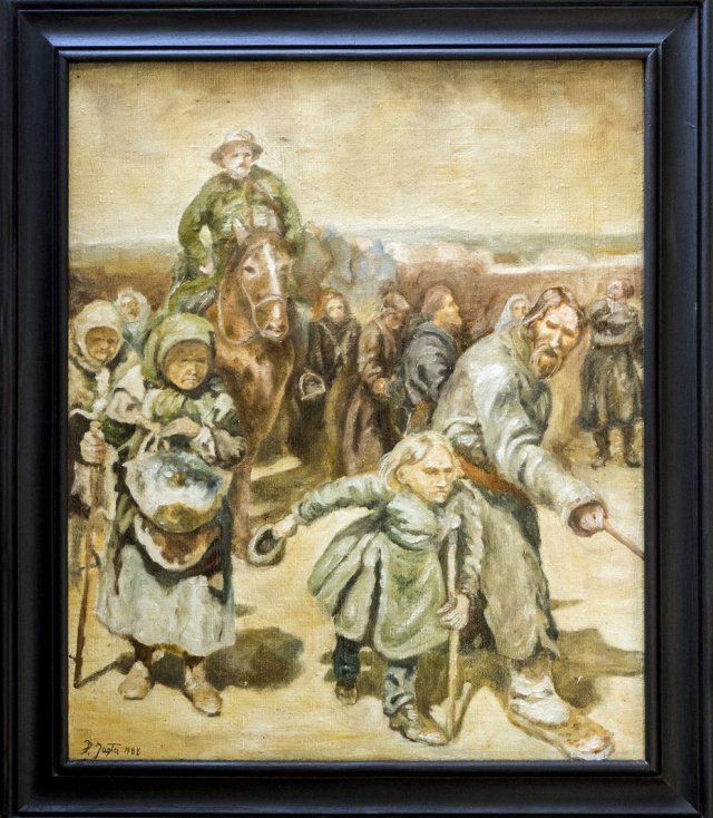 Obraz olejny "Procesja w guberni kurskiej" fragment dzieła Ilija Repina