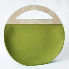 Round felt bag Oliwe Green