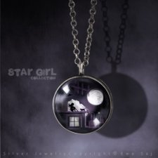 Star Girl i pełnia księżyca - naszyjnik simple sil