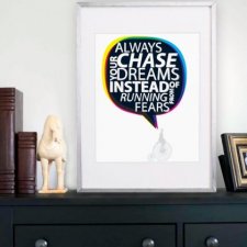 Plakat A3 Always chase your dreams