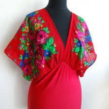 Kimonowa bluzka w kwiaty rozm. L/XL