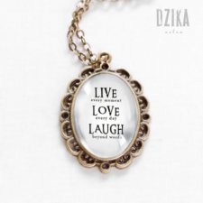 Live-Love-Laugh  - naszyjnik vintage