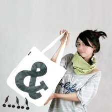 ::: SHOPPING BAG ampersand GREY :::