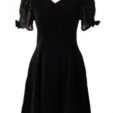 sukienka czarna welurowa